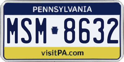 PA license plate MSM8632