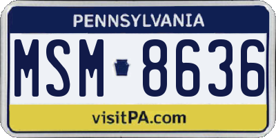 PA license plate MSM8636