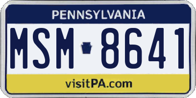 PA license plate MSM8641
