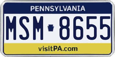 PA license plate MSM8655