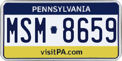 PA license plate MSM8659