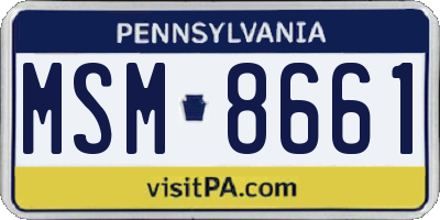 PA license plate MSM8661