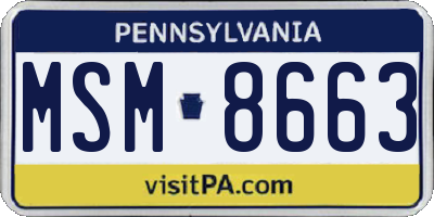 PA license plate MSM8663
