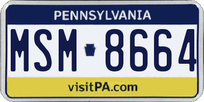 PA license plate MSM8664