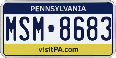 PA license plate MSM8683