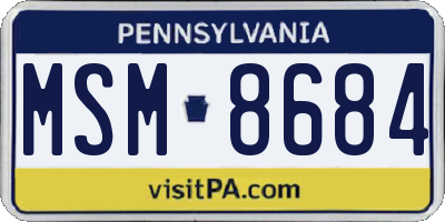 PA license plate MSM8684