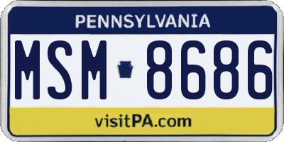 PA license plate MSM8686