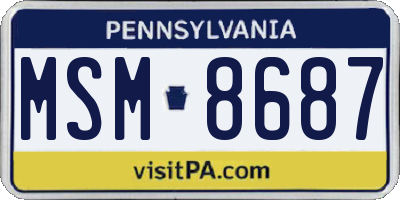 PA license plate MSM8687
