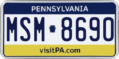 PA license plate MSM8690