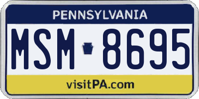PA license plate MSM8695