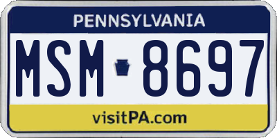 PA license plate MSM8697