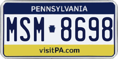 PA license plate MSM8698