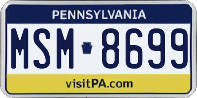 PA license plate MSM8699
