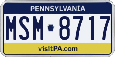 PA license plate MSM8717