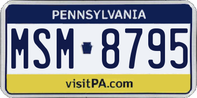 PA license plate MSM8795