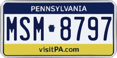 PA license plate MSM8797