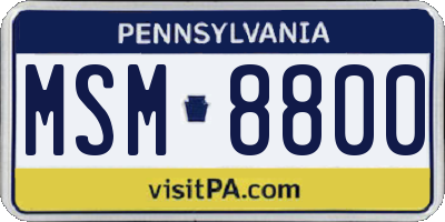 PA license plate MSM8800
