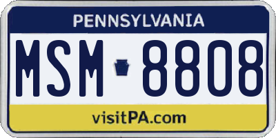 PA license plate MSM8808