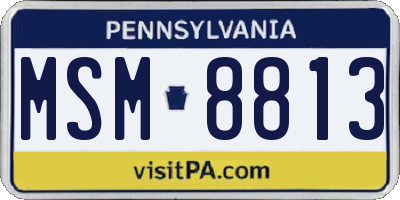 PA license plate MSM8813