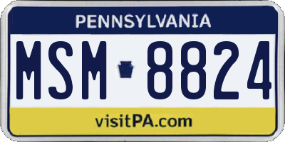 PA license plate MSM8824