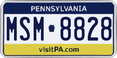 PA license plate MSM8828
