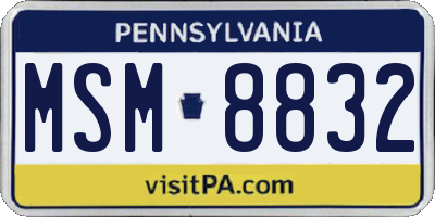 PA license plate MSM8832