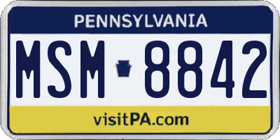 PA license plate MSM8842