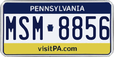 PA license plate MSM8856