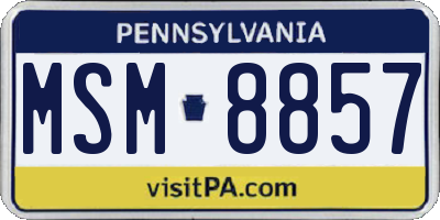 PA license plate MSM8857
