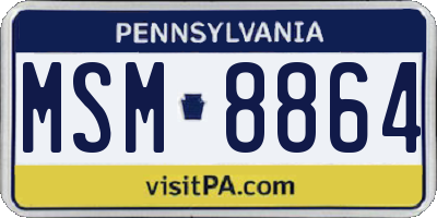 PA license plate MSM8864