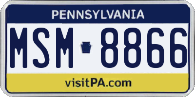 PA license plate MSM8866