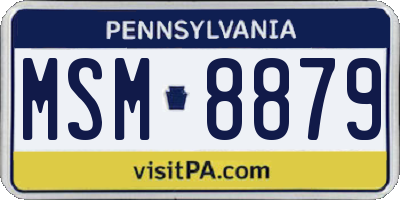 PA license plate MSM8879