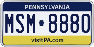PA license plate MSM8880