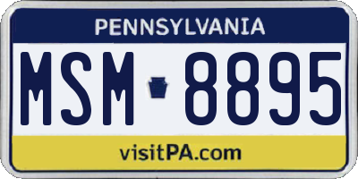 PA license plate MSM8895