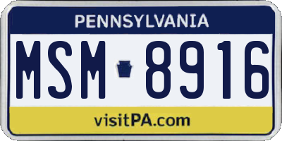 PA license plate MSM8916
