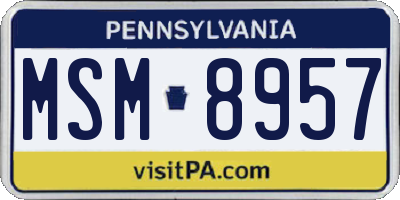 PA license plate MSM8957