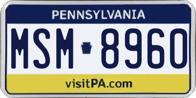 PA license plate MSM8960