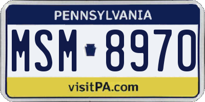 PA license plate MSM8970