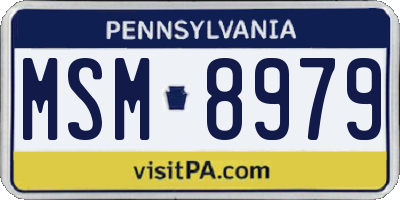PA license plate MSM8979