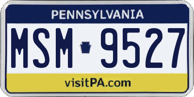 PA license plate MSM9527