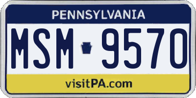 PA license plate MSM9570