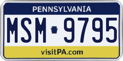 PA license plate MSM9795