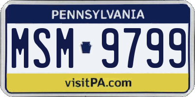 PA license plate MSM9799