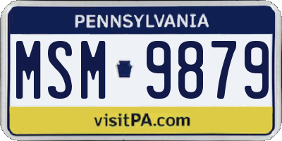 PA license plate MSM9879