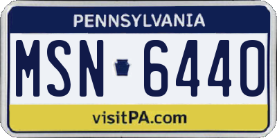 PA license plate MSN6440