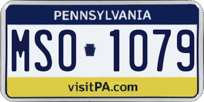 PA license plate MSO1079
