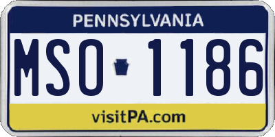 PA license plate MSO1186
