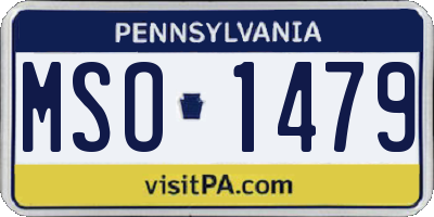 PA license plate MSO1479