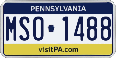 PA license plate MSO1488