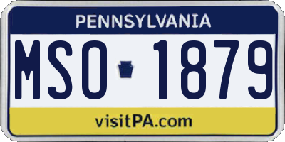 PA license plate MSO1879